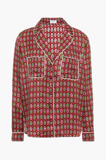 CLAUDIE PIERLOT Printed satin-twill shirt