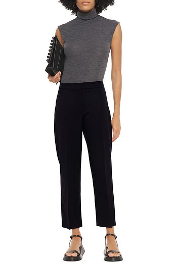 ALEXANDER MCQUEEN Cropped Hose mit geradem Bein aus Woll-Twill