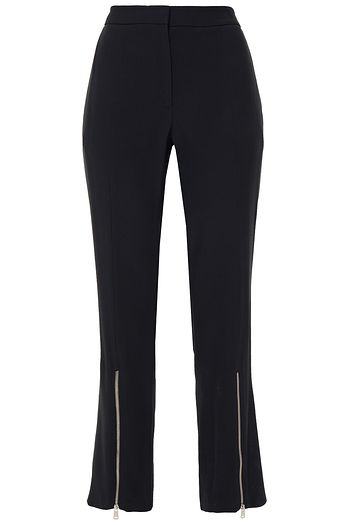 ALEXANDER MCQUEEN Zip-detailed crepe straight-leg pants