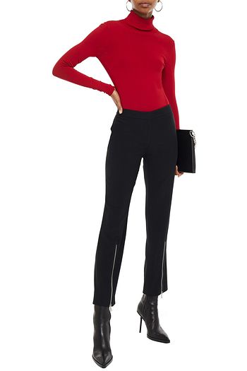 ALEXANDER MCQUEEN Zip-detailed crepe straight-leg pants
