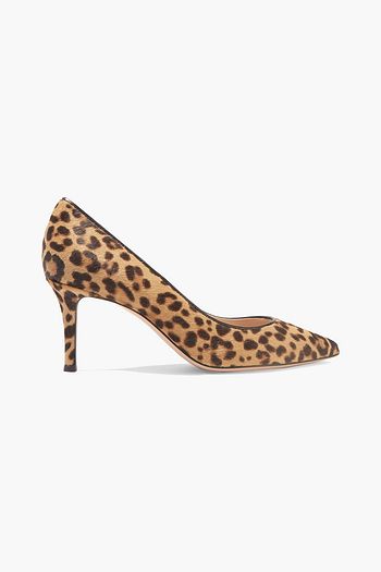 GIANVITO ROSSI 70 Pumps aus Kalbshaar mit Leopardenprint