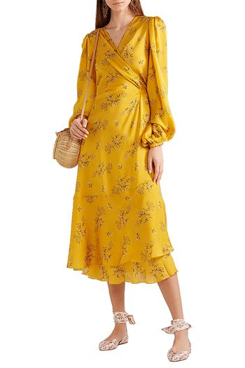 TABITHA SIMMONS + Johanna Ortiz Vera printed silk-satin and crepe de chine point-toe flats