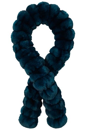 EMMA BREWIN Quilted faux fur scarf