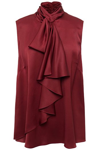 ALEXANDER MCQUEEN Oberteil aus Seiden-Twill mit Bindedetail