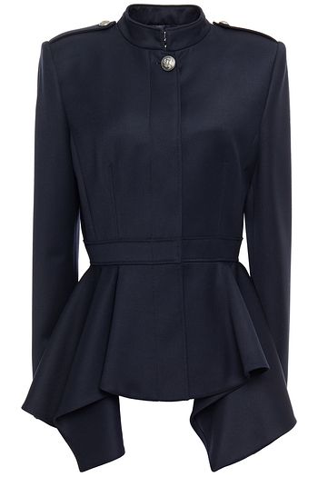 ALEXANDER MCQUEEN Blazer aus Woll-Twill mit Rüschen