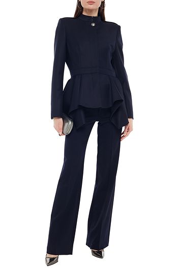 ALEXANDER MCQUEEN Blazer aus Woll-Twill mit Rüschen