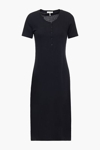 RAG & BONE Ribbed cotton and modal-blend jersey midi dress