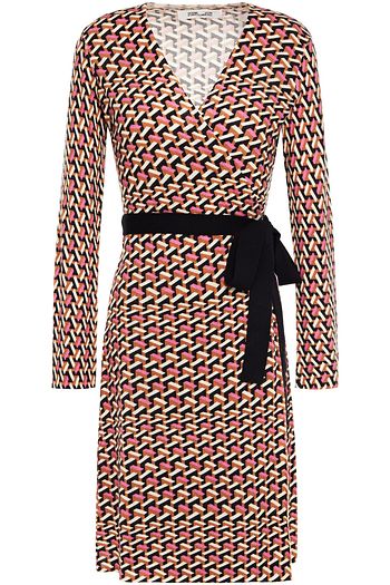 DIANE VON FURSTENBERG Luella printed merino wool wrap dress
