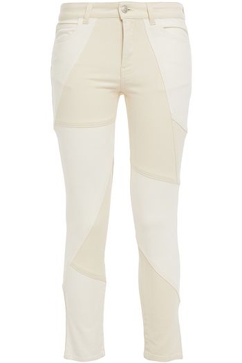 ALEXANDER MCQUEEN Patchwork mid-rise skinny jeans