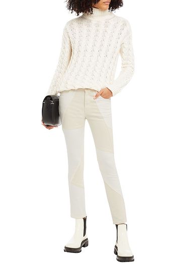ALEXANDER MCQUEEN Patchwork mid-rise skinny jeans