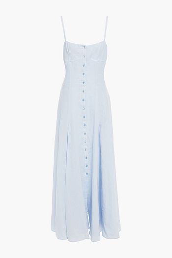 GABRIELA HEARST Maxikleid aus Leinen mit Falten
