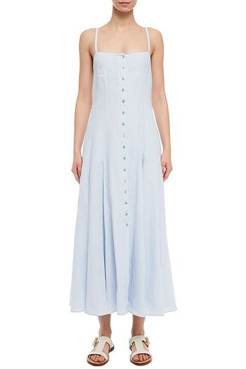 GABRIELA HEARST Maxikleid aus Leinen mit Falten