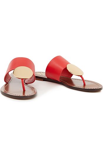 TORY BURCH Sandalen aus Leder mit Verzierung