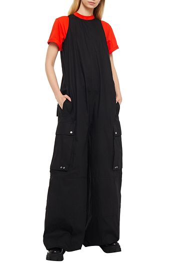 DRKSHDW BY RICK OWENS Oversized eyelet-embellished cotton jumpsuit