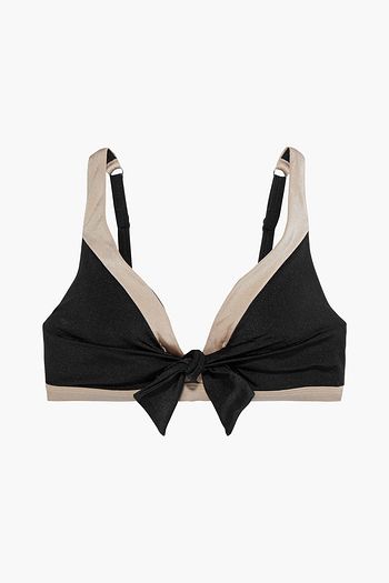 JETS AUSTRALIA BY JESSIKA ALLEN Synergy knotted metallic-trimmed triangle bikini top