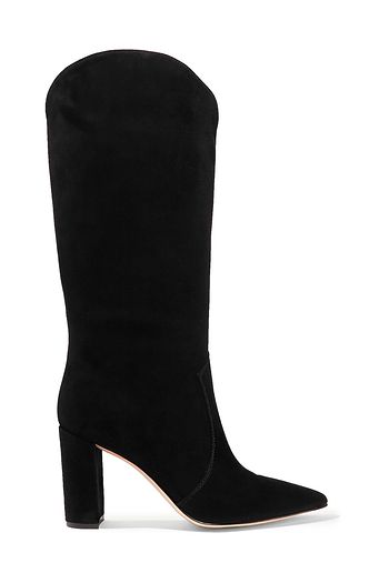 GIANVITO ROSSI 85 kniehohe Stiefel aus Veloursleder