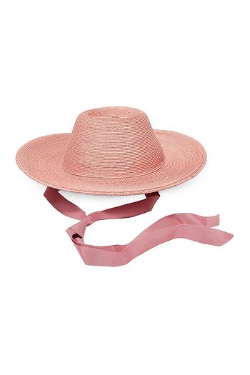 GIGI BURRIS MILLINERY Aloha grosgrain-trimmed raffia straw hat