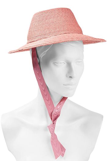 GIGI BURRIS MILLINERY Aloha grosgrain-trimmed raffia straw hat