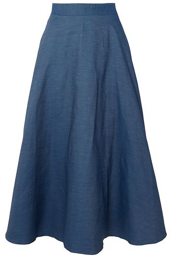 AROSSGIRL X SOLER Alex denim midi skirt