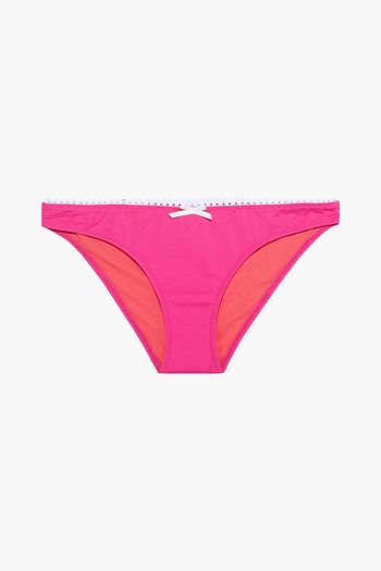 SOLID & STRIPED The Daphne bow-embellished low-rise bikini briefs