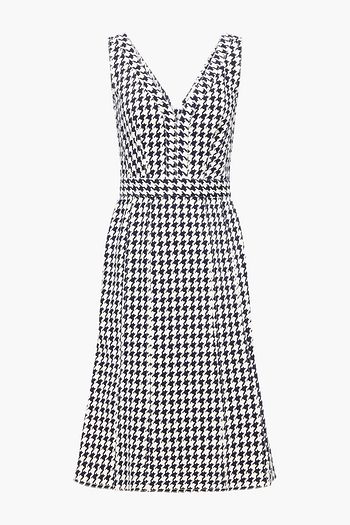 ALEXANDER MCQUEEN Houndstooth denim dress