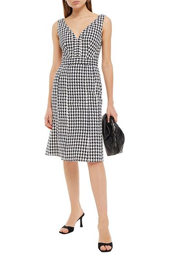 ALEXANDER MCQUEEN Houndstooth denim dress