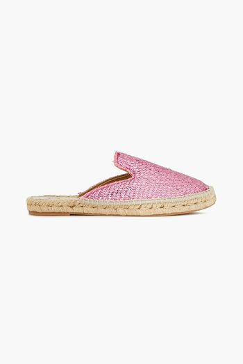 MANEBÍ Yucatan metallic raffia espadrille slippers