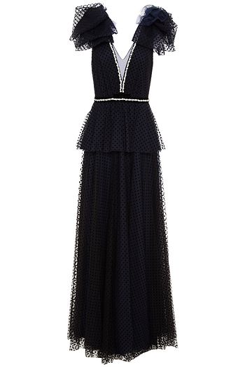 JENNY PACKHAM Embellished flocked tulle gown