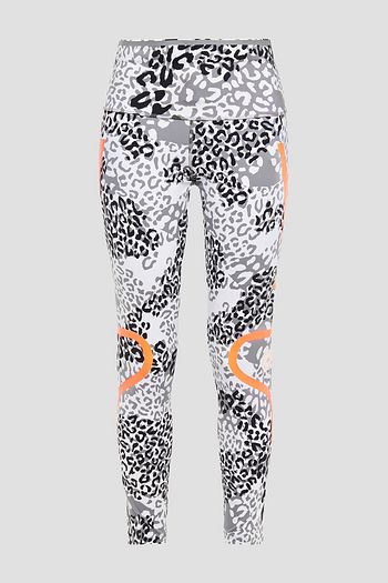 ADIDAS BY STELLA MCCARTNEY TruePace reflective-trimmed leopard-print stretch leggings