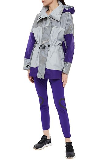 ADIDAS BY STELLA MCCARTNEY Printed color-block shell hooded track jacket