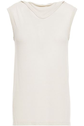 RICK OWENS Column draped slub jersey tank