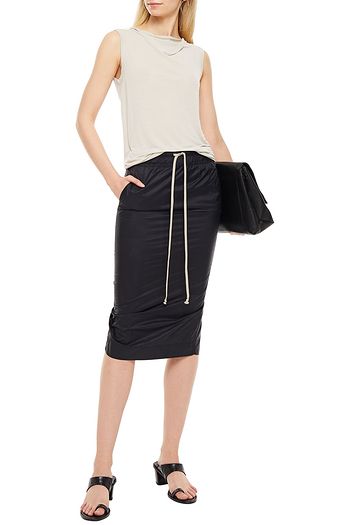 RICK OWENS Column draped slub jersey tank
