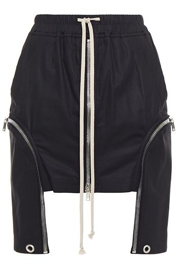 DRKSHDW BY RICK OWENS Zip-detailed cotton mini skirt