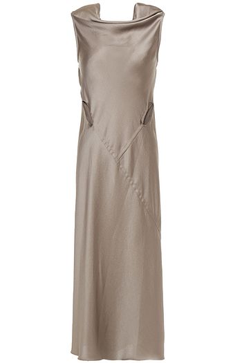 RICK OWENS Open-back draped hammered-satin dress