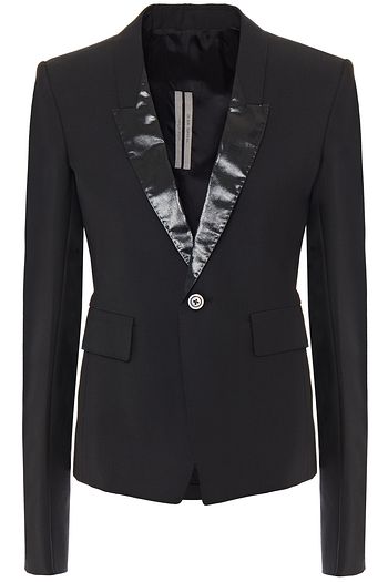 RICK OWENS Lamé-trimmed woven blazer