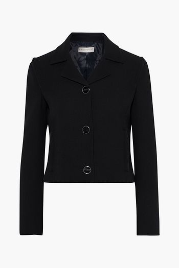 EMILIO PUCCI Cropped grosgrain-trimmed wool-crepe jacket