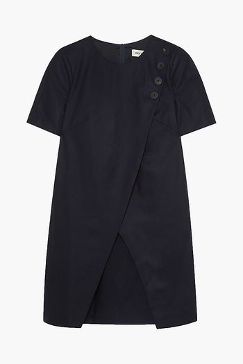 CEFINN Tia asymmetric wool-blend mini dress