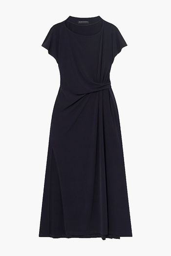 THE R COLLECTIVE Victoria gathered jersey midi dress