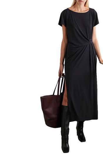 THE R COLLECTIVE Victoria gathered jersey midi dress