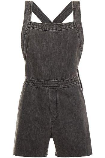 RAG & BONE Faded denim playsuit