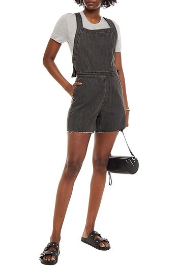 RAG & BONE Faded denim playsuit