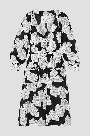 DYVNA Floral-print silk crepe de chine dress