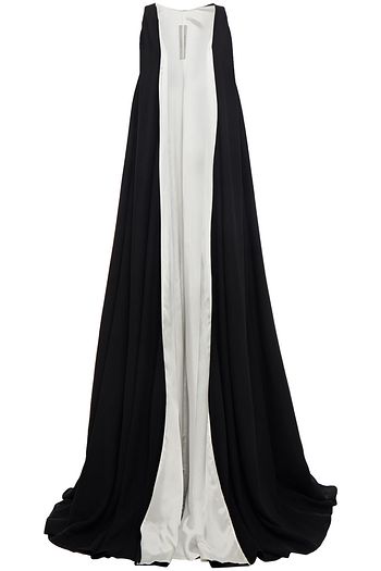 RICK OWENS Oversized two-tone cotton-crepe vest