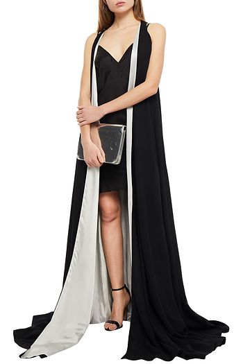 RICK OWENS Oversized two-tone cotton-crepe vest