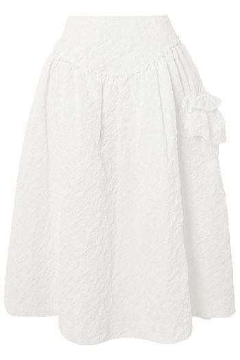 SIMONE ROCHA Ruffled cloqué midi skirt