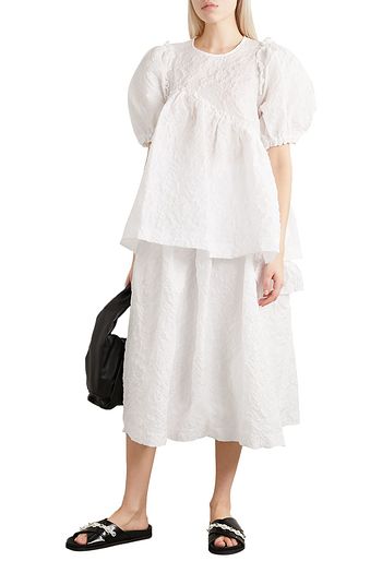 SIMONE ROCHA Ruffled cloqué midi skirt