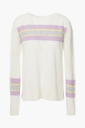 CHARLI Camomile striped cashmere sweater