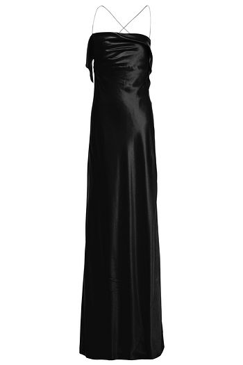 MICHELLE MASON Draped silk-charmeuse gown
