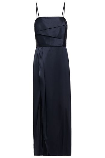 MICHELLE MASON Pleated silk-charmeuse midi dress