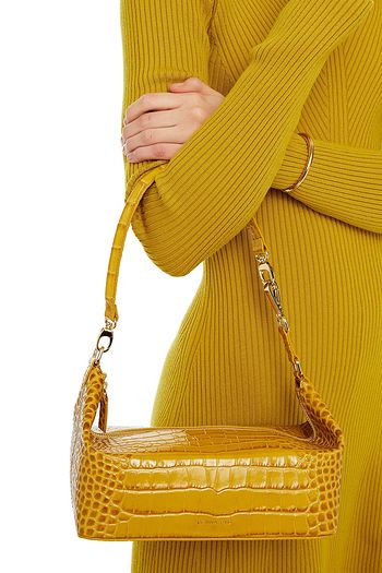 REJINA PYO Tote Bag aus Leder mit Krokodileffekt